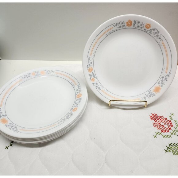 7- Corelle Apricot Grove 6.75" Salad Plates Vintage Dishes - Picture 8 of 8